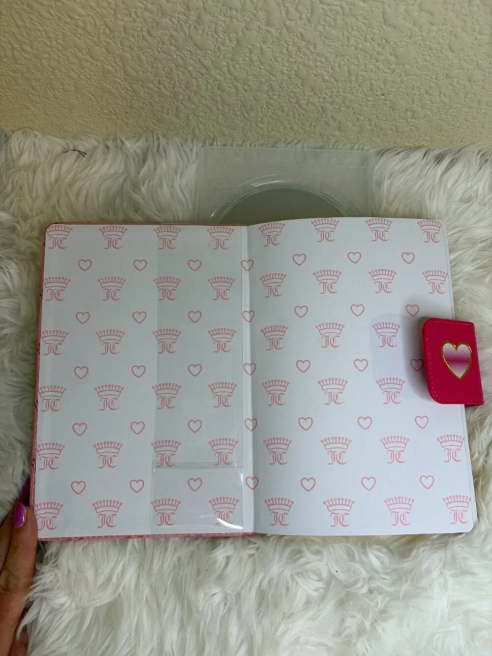 Juicy Couture Pink Journal Heart Pen Notebook Planner Diary 280 Pages NWT